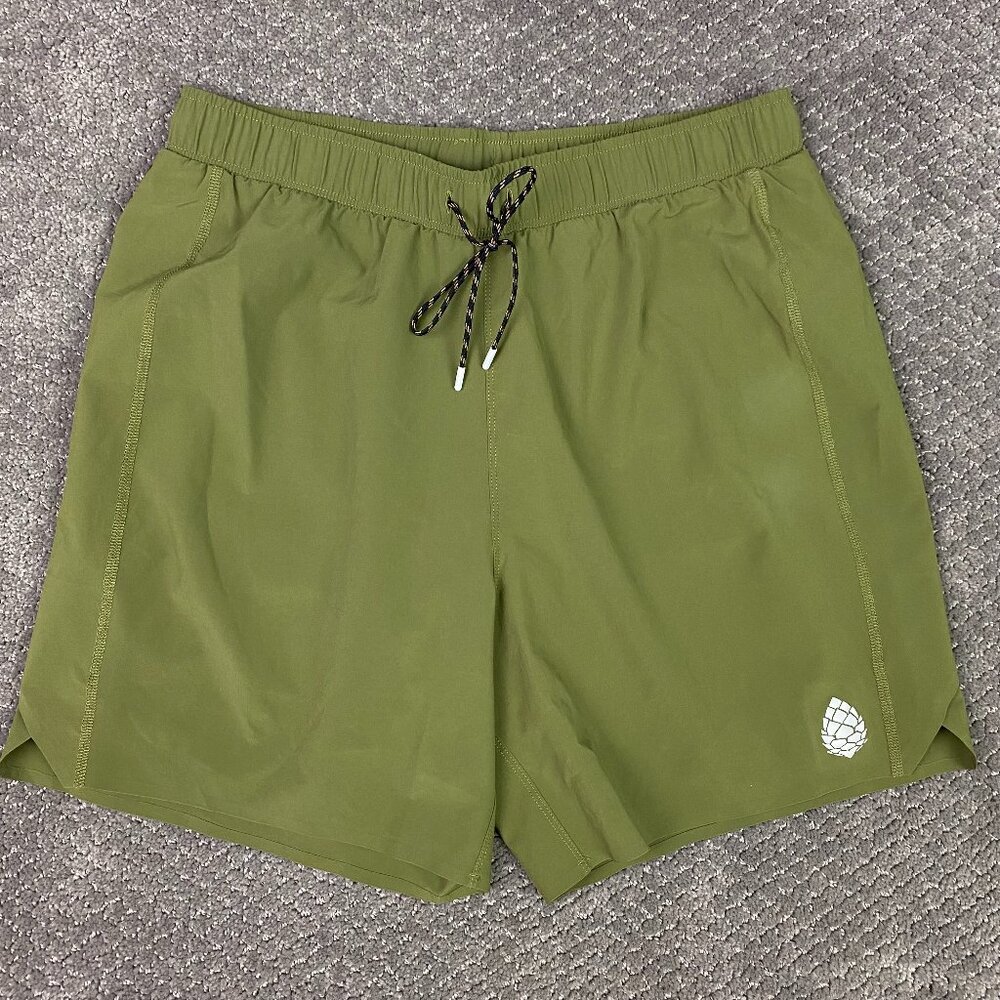 Stio Shorts Men's Medium 6" Green Terral Mountain Thyme Trail Running Lined